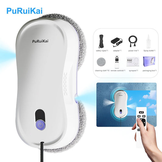 PuRuiKai Cleaning Robot Window Compact Design and Dual Spray