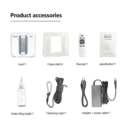 PRK - 28 Smart Window Cleaning Robot – 4 - Point Spray, Strong Suction & Brushless Motor | Streak - Free Cleaning - PuRuiKai Online Store